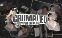 Videohive Crumpled Paper Unfold for After Effects