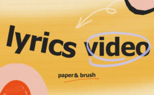 Videohive Lyric Video Paper Brush