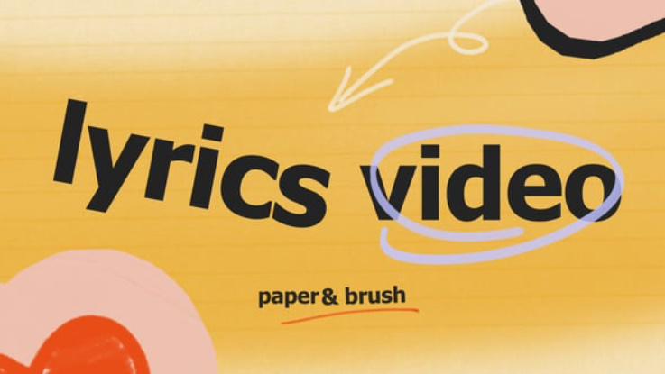 Videohive Lyric Video Paper Brush