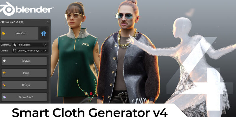 Divine Cut v3.4.3 | Smart Cloth Generator For Blender