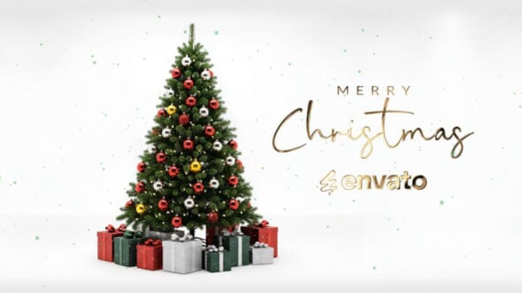 Videohive Christmas Gold Logo MOGRT