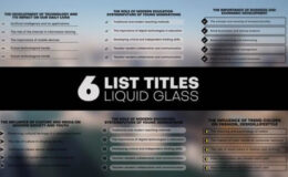 Videohive Liquid Glass List Titles