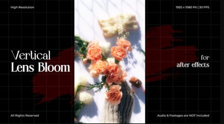 Videohive Vertical Lens Bloom FX Pack for After Effects