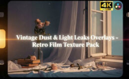 Videohive Vintage Dust & Light Leaks Overlays - Retro Film Texture Pack For DR