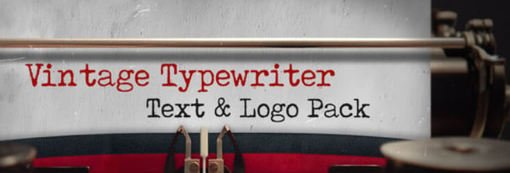Videohive Vintage Typewriter - Text & Logo Pack