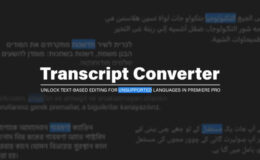 Aescripts Transcript Converter