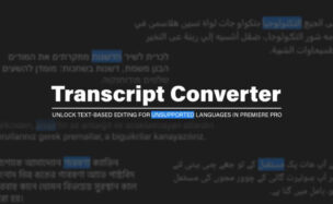 Aescripts Transcript Converter