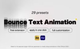 Videohive Bounce Text Animation: 29 Kinetic Bounce Typography Presets for After Effects