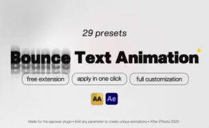 Videohive Bounce Text Animation: 29 Kinetic Bounce Typography Presets for After Effects