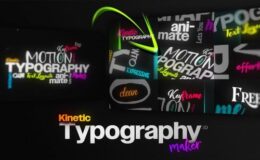 Videohive Kinetic Typography Maker 3D | Procedural Text Animation Engine for Custom Layouts No-Keyframes