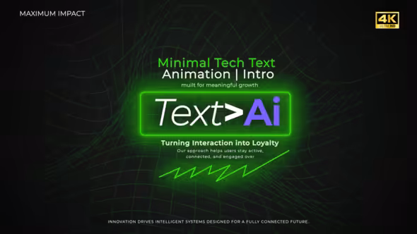 Videohive Minimal Tech Text Animation | Intro