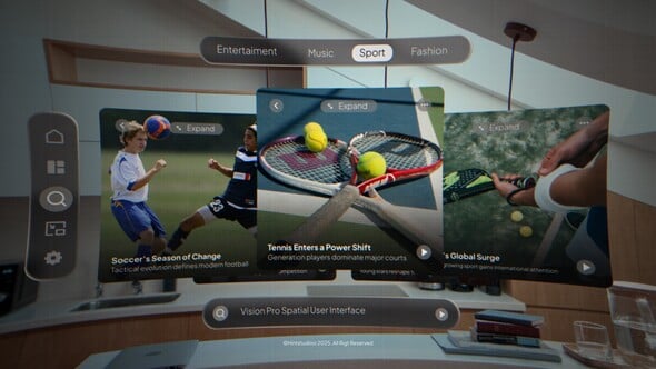 Videohive Vision Pro Spatial UI