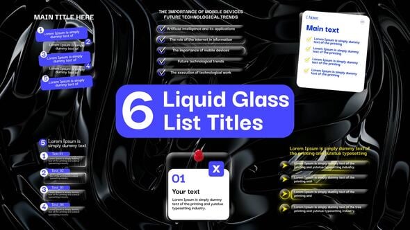 Liquid Glass List Titles | MOGRT Free Videohive 