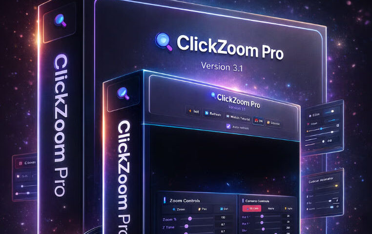 ClickZoom Pro v3.1 – One-click zooms for tutorials, talking-heads & podcasts