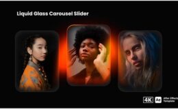 Videohive Dynamic Liquid Glass Image Carousel with Glowing Effects