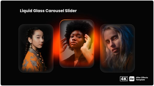 Videohive Dynamic Liquid Glass Image Carousel with Glowing Effects