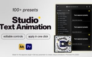 Videohive 100+ Text Presets with Custom Controls for Premiere Pro – AAPOWER