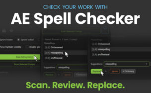 Aescripts AE Spell Checker v2.0.2 Free Download
