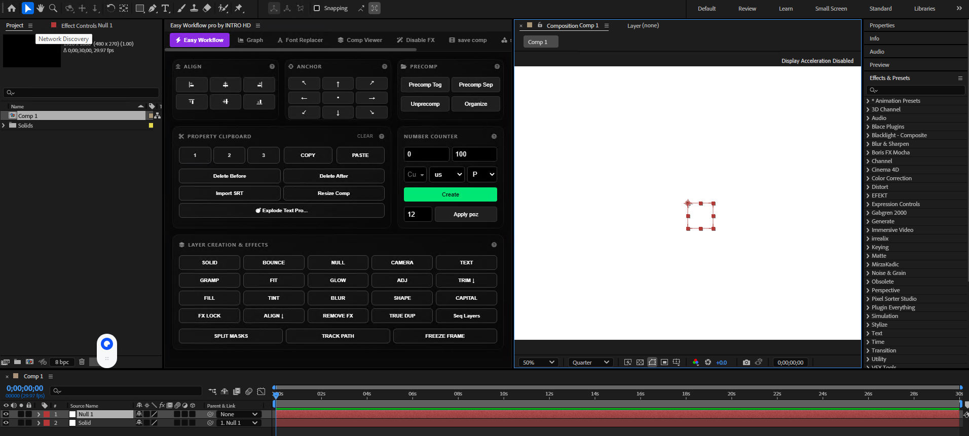 Easy Workflow Pro After Effects