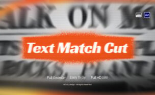 Videohive Dynamic Text Match Cut Free Download After Effects
