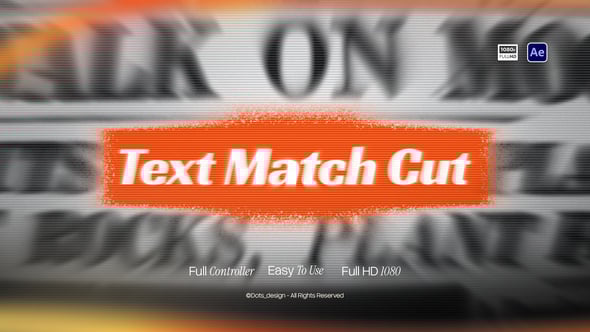 Videohive Dynamic Text Match Cut Free Download After Effects