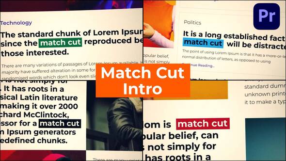 Videohive Website Match Cut Intro MOGRT