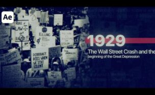 Vintage Historical Timeline Slideshow with Retro Effects