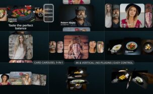 Modern 3D Card Carousel | MOGRT Free Videohive