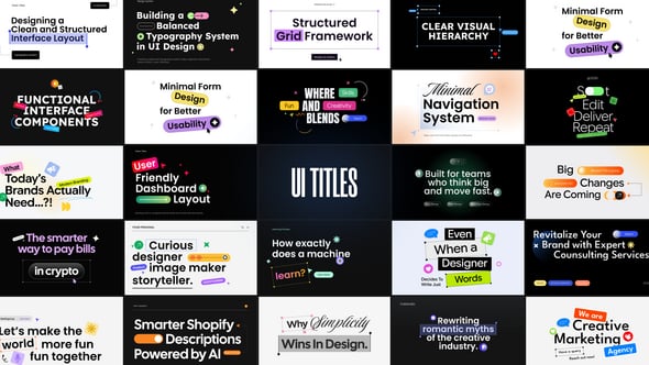 UI Typography Pack for Premiere Pro Free Videohive