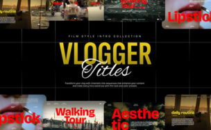 Videohive Vlogger Cinematic Titles Pack | MOGRT