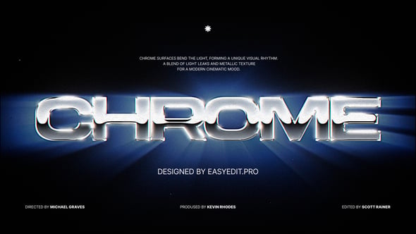 Videohive Cinematic Chrome Typography | MOGRT