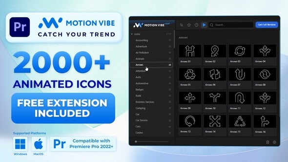 Videohive Animated Icons Pack | Free Extension for Premiere Pro Included