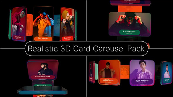 Videohive Realistic 3D Card Carousel Pack