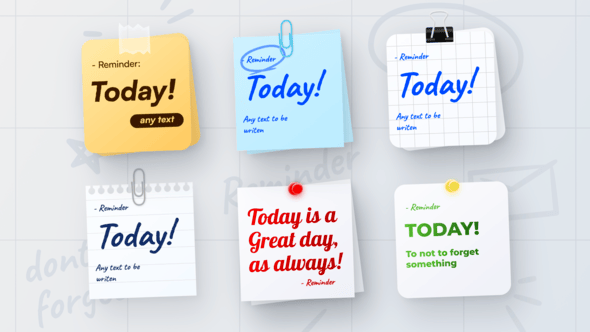 Videohive Pin Notes | MOGRT