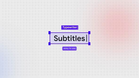 Videohive Typewriter Subtitles
