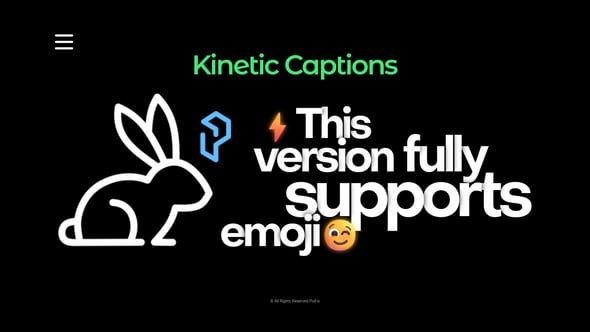 Videohive Bunny Captions – Kinetic | Auto Generated Subtitles for DaVinci Resolve